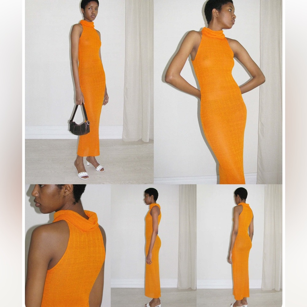 Paloma Wool Dely Cowl Neck Sleeveless Sweater Dress